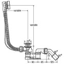 Komplet Odpływowo-Przelewowy Wannowy Simplex Chrom 495121 Viega