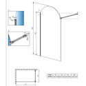 Kabina Prysznicowa Walk-In Volta II Czarny Lewy 10201016-54-56L Radaway