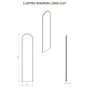 Lustro Led Sharon Long Cut Black 168508 Elita