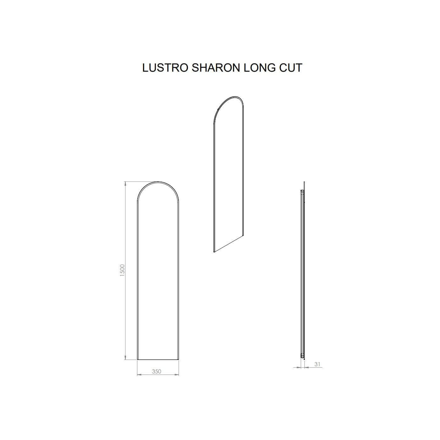 Lustro Led Sharon Long Cut Black 168508 Elita