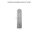 Lustro Led Sharon Long Cut Black 168508 Elita