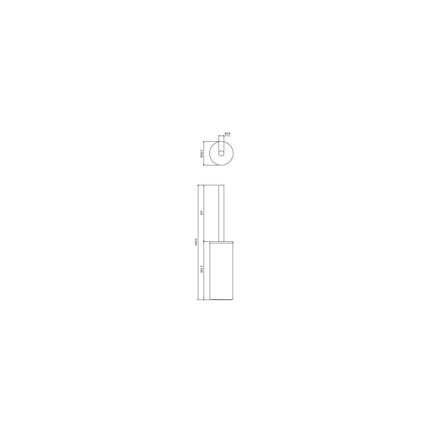 Szczotka Toaletowa Stojąca Modern Project Grafit MP60622GR Omnires