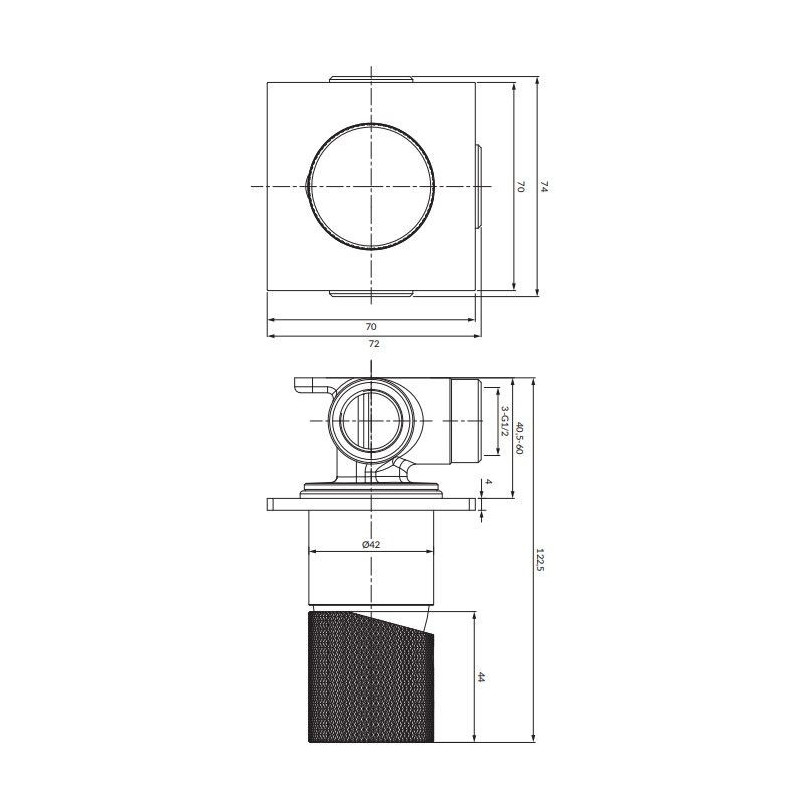 Bateria Prysznicowa Podtynkowa Contour Miedź Szczotkowana CT8045CPB Omnires