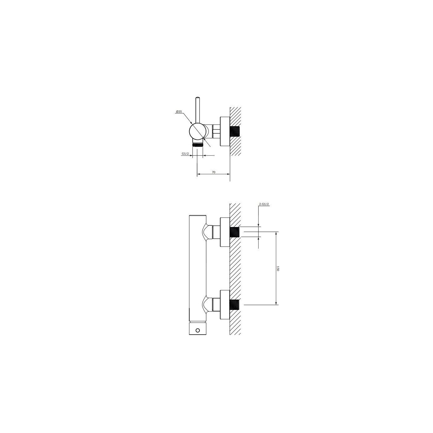 Bateria Prysznicowa Y Miedź Y1240CP Omnires