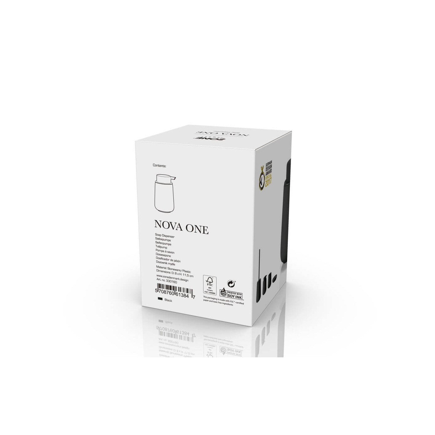 Dozownik Do Mydła Nova One Black 330160 Zone Denmark
