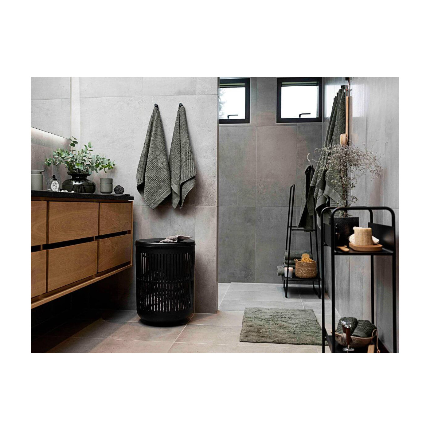 Dywanik Łazienkowy Tiles Olive Green 26451 Zone Denmark