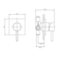 Bateria Prysznicowa Podtynkowa Y Chrom Y1245/KCR Omnires