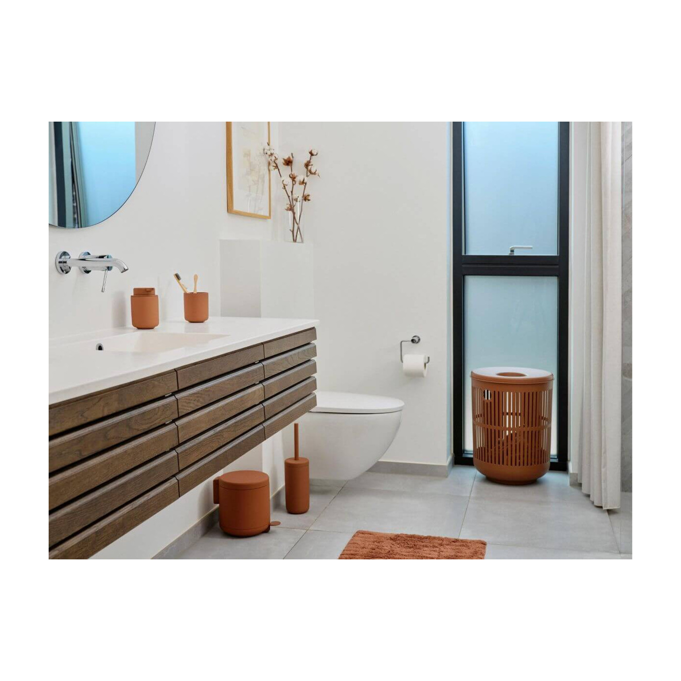 Kosz Łazienkowy Na Śmieci Ume Terracotta 31547 Zone Denmark