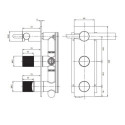 Bateria Wannowo-Prysznicowa Contour Miedź Szczotkowana CT8035/1CPB Omnires