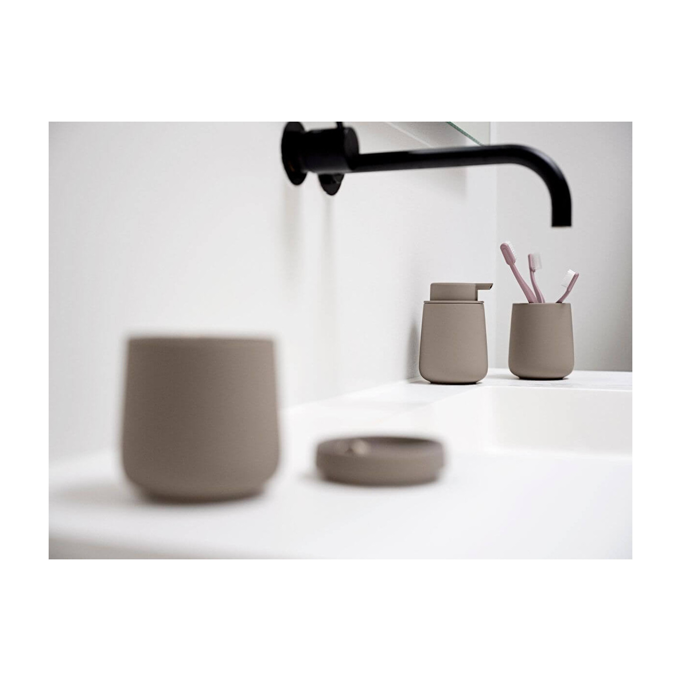 Kubek Na Szczoteczki Nova One Taupe 28087 Zone Denmark