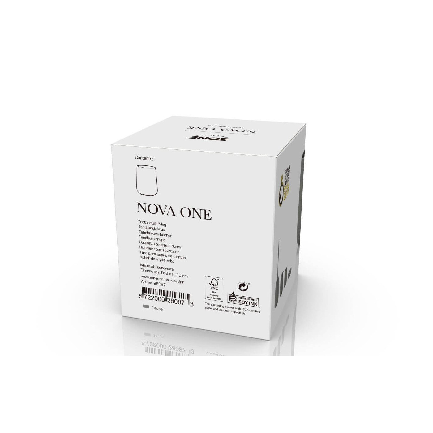 Kubek Na Szczoteczki Nova One Taupe 28087 Zone Denmark