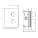 Bateria Wannowo-Prysznicowa Termostatyczna Contour Miedź Szczotkowana CT8036CPB Omnires