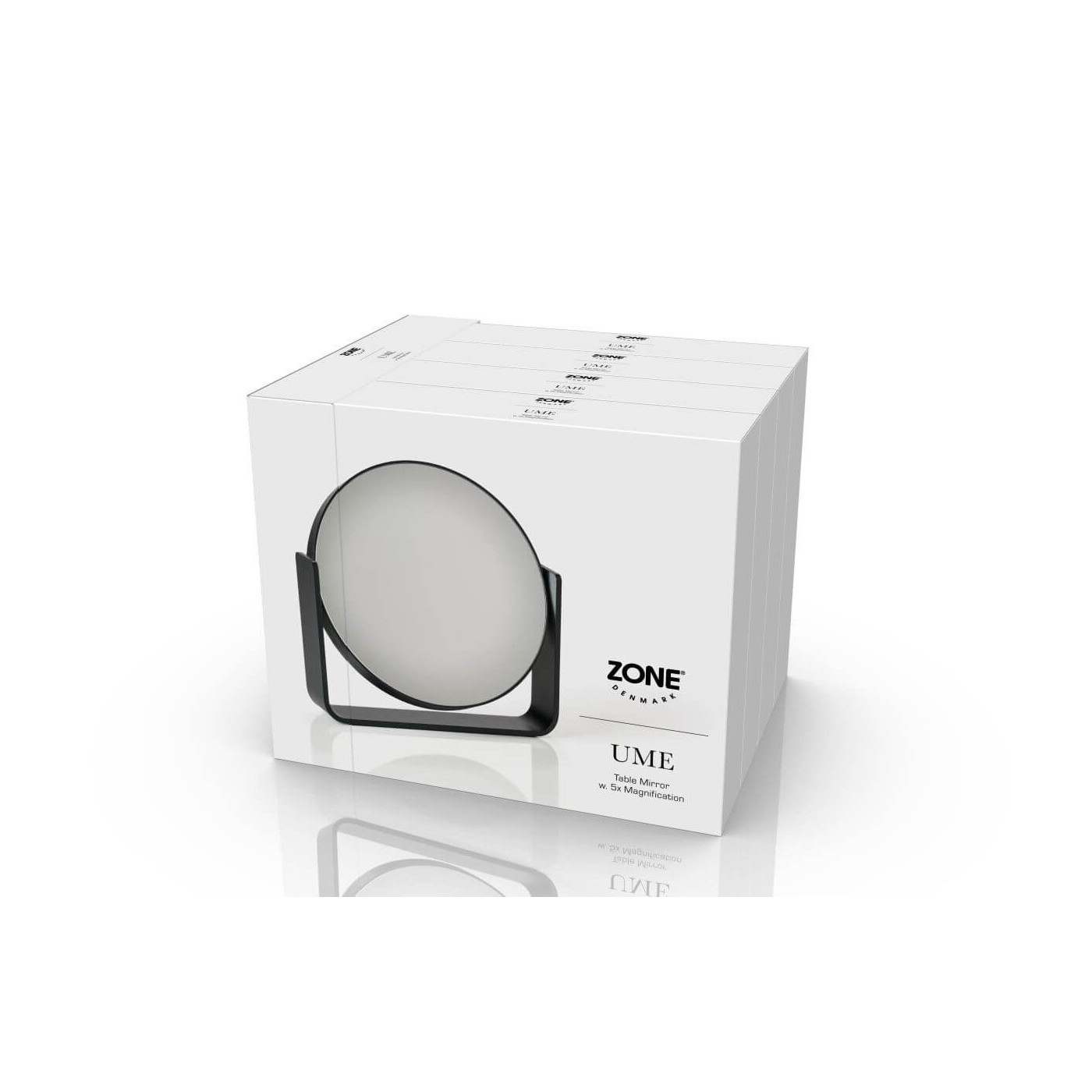 Lusterko Kosmetyczne 5x Powiększające Ume Black 28222 Zone Denmark