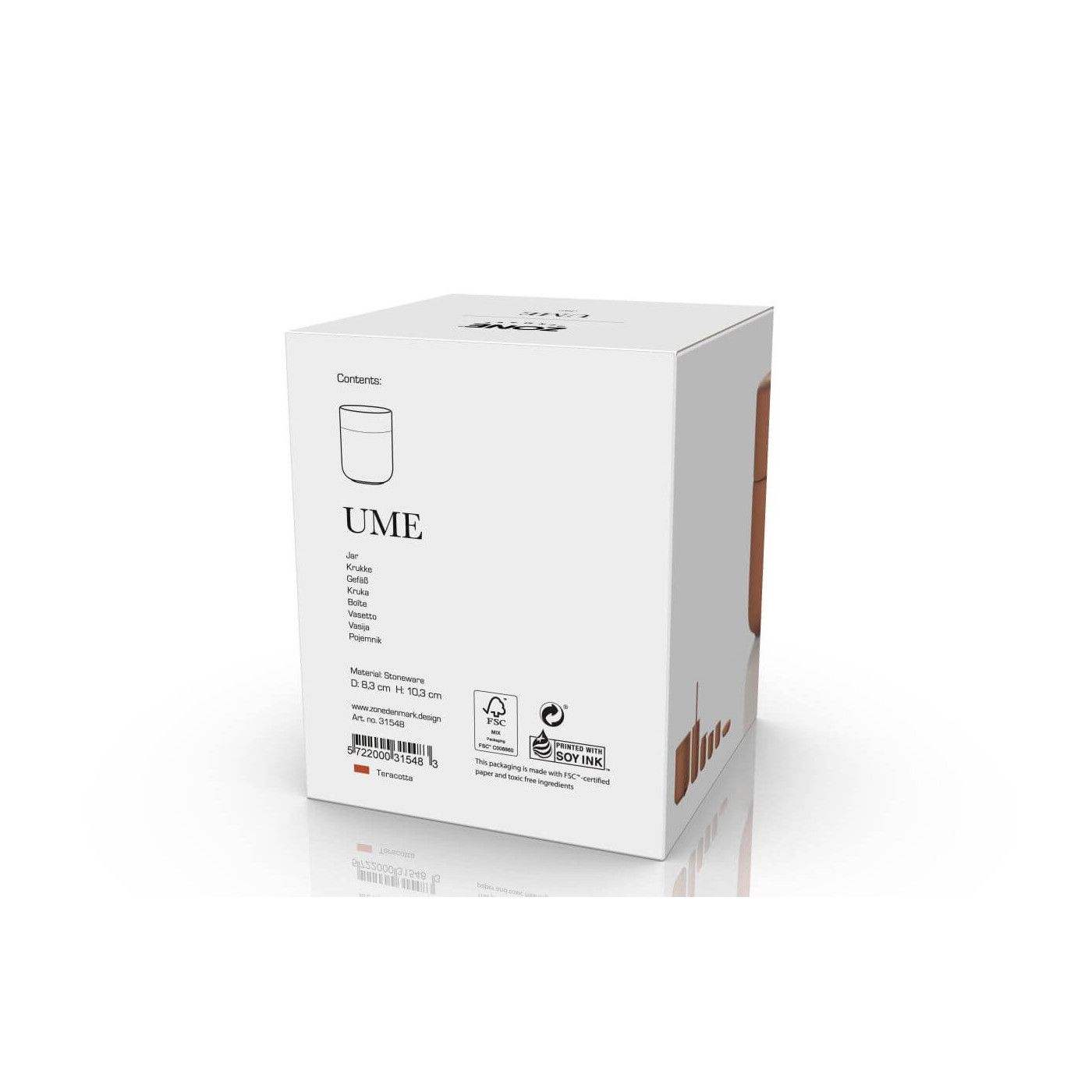 Pojemnik Z Pokrywką Ume Terracotta 31548 Zone Denmark