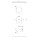 Bateria Wannowo-Prysznicowa Termostatyczna Y Chrom Y1238/KROCR Omnires