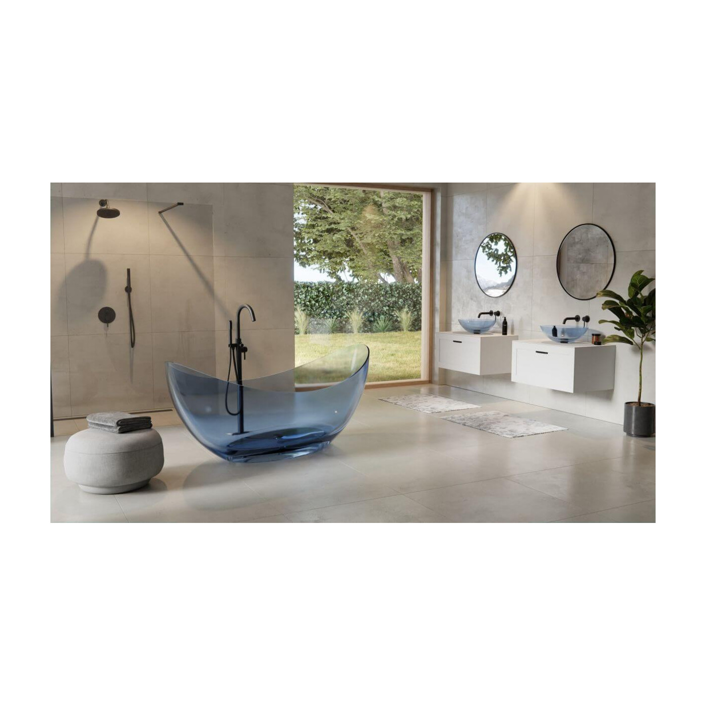 Wanna Wolnostojąca Axya Waa-180-Bww 180x80 Blue Wave Besco