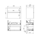 Szafka Podumywalkowa Look 80 2S White Matt 167596 Elita