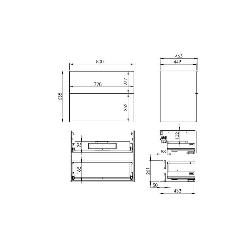 Szafka Podumywalkowa Look 80 2S White Matt 167596 Elita