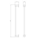 Wieszak Modern Project Czarny Mat MP60216BL Omnires