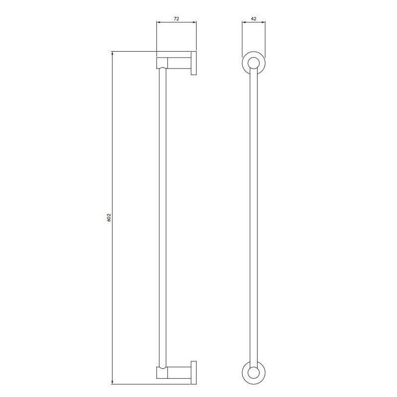 Wieszak Modern Project Czarny Mat MP60216BL Omnires