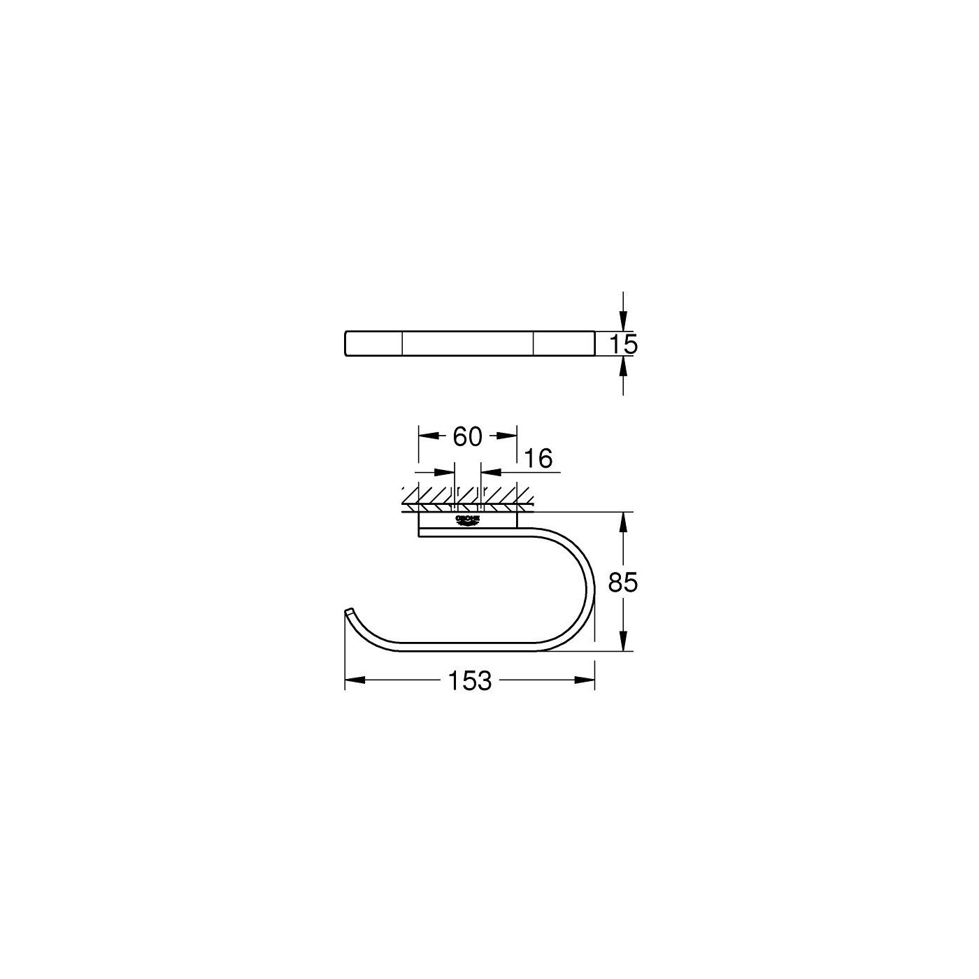 Uchwyt Na Papier Toaletowy Selection Phantom Black 41220KF0 Grohe