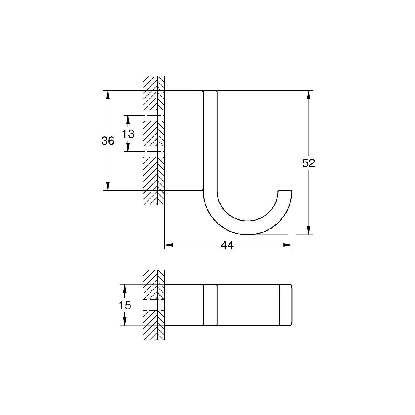 Haczyk / Wieszak Selection Phantom Black 41216KF0 Grohe