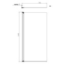 Parawan Kenton Chrom 140x70 MP75CRTR Omnires