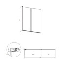 Parawan Kingston Czarny 150x120 XHE20BLTR Omnires