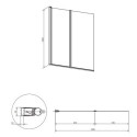 Parawan Kingston Chrom 150x120 XHE20CRTR Omnires