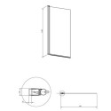 Parawan Kingston Czarny 150x70 XHE85BLTR Omnires