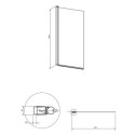Parawan Kingston Chrom 150x70 XHE85CRTR Omnires