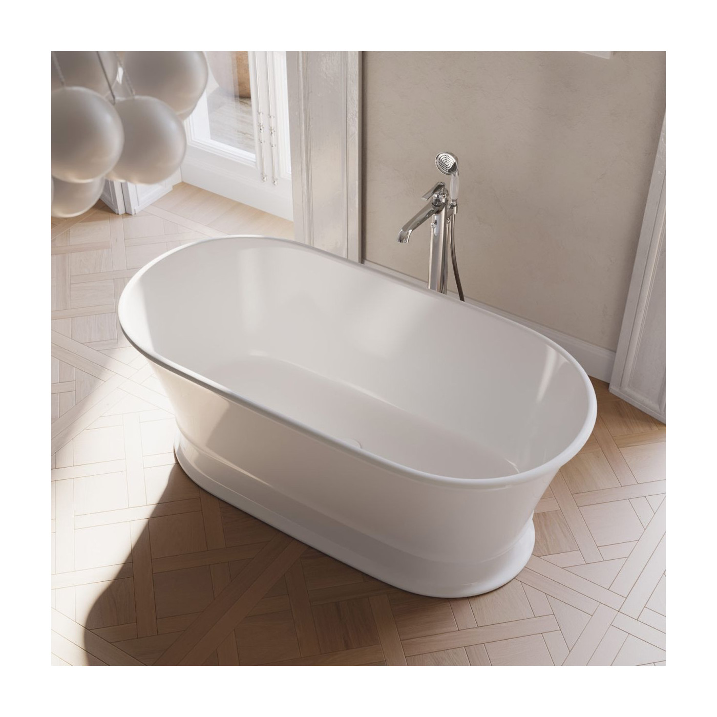 Wanna Wolnostojąca Classica Biały 160x79 CLASSICAWWBP Omnires