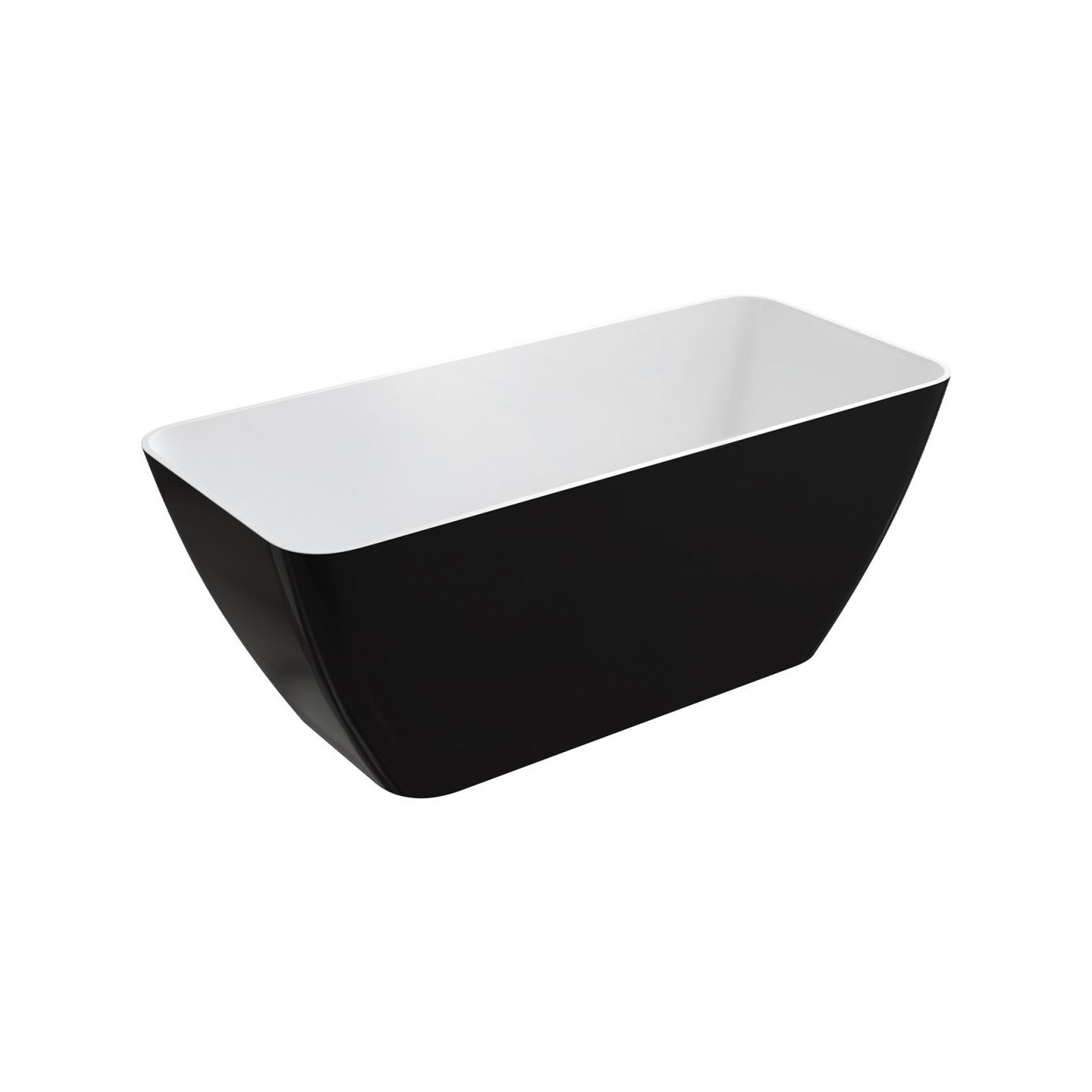 Wanna Wolnostojąca Parma Czarno-Biała 159x70,5 PARMAWWBCP Omnires