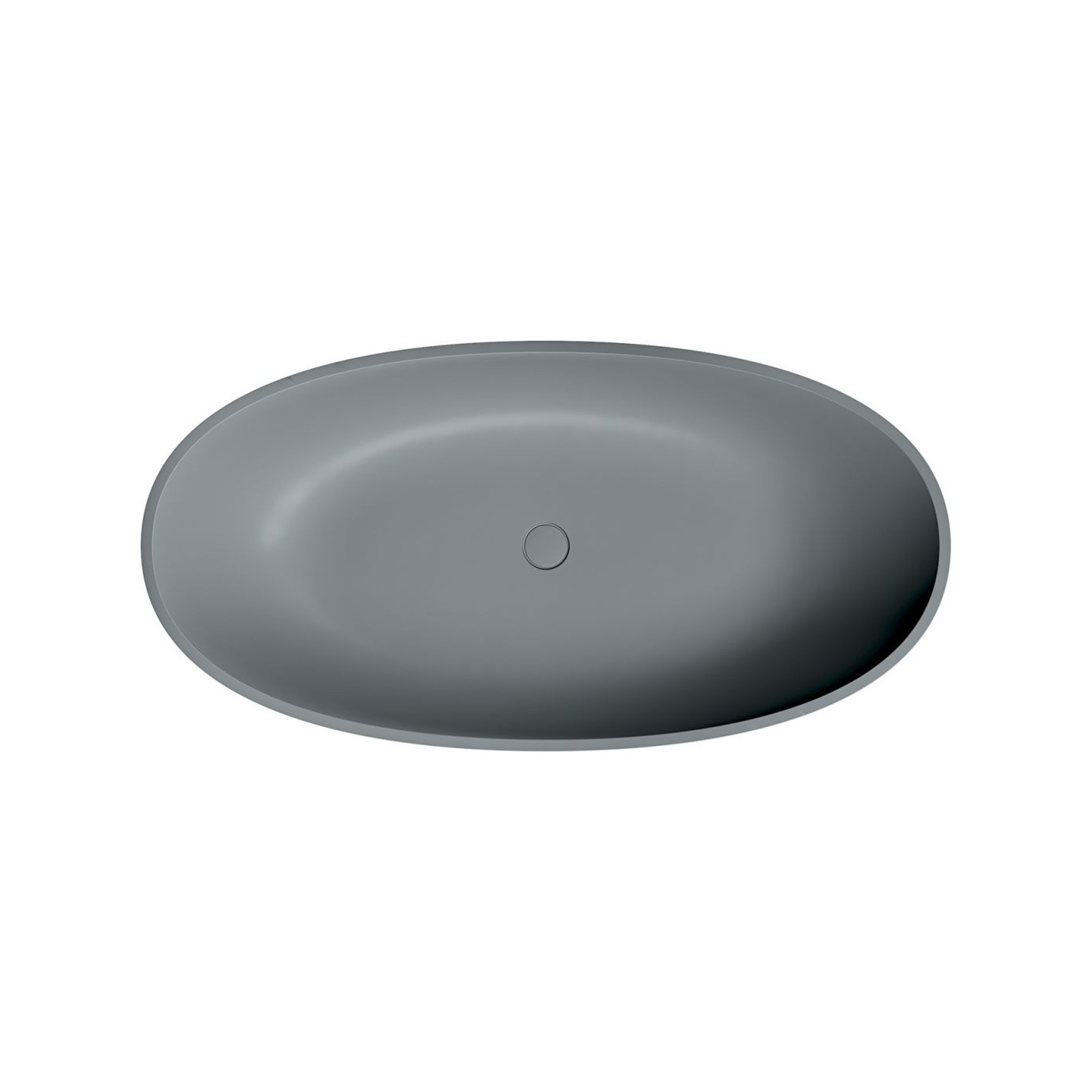 Wanna Wolnostojąca Shell Ash Grey Mat 148x75 SHELL148WWAG Omnires