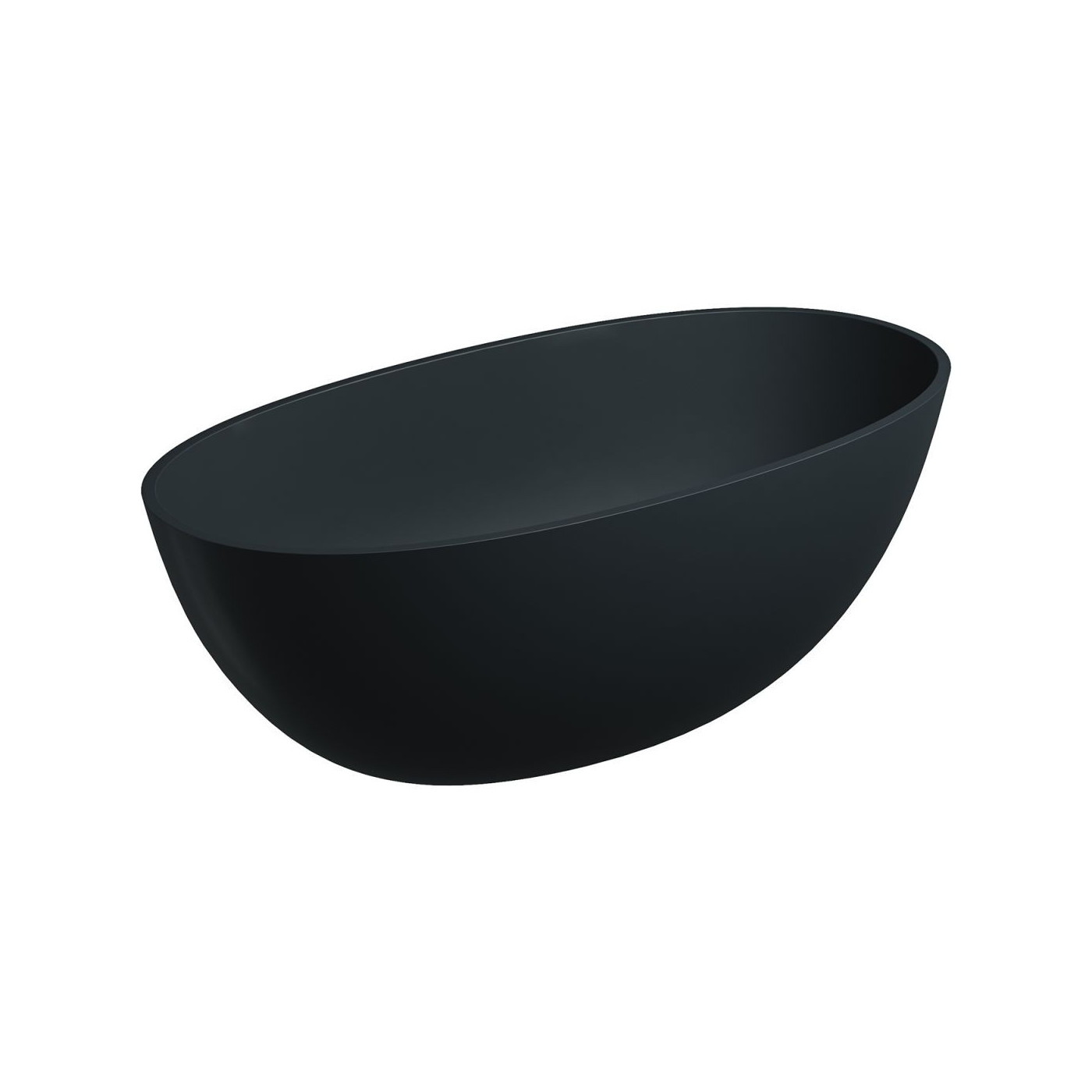 Wanna Wolnostojąca Shell Black Lava Mat 148x75 SHELL148WWBLV Omnires
