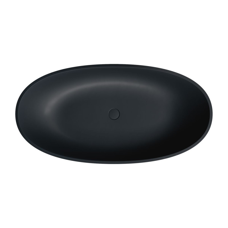 Wanna Wolnostojąca Shell Black Lava Mat 148x75 SHELL148WWBLV Omnires