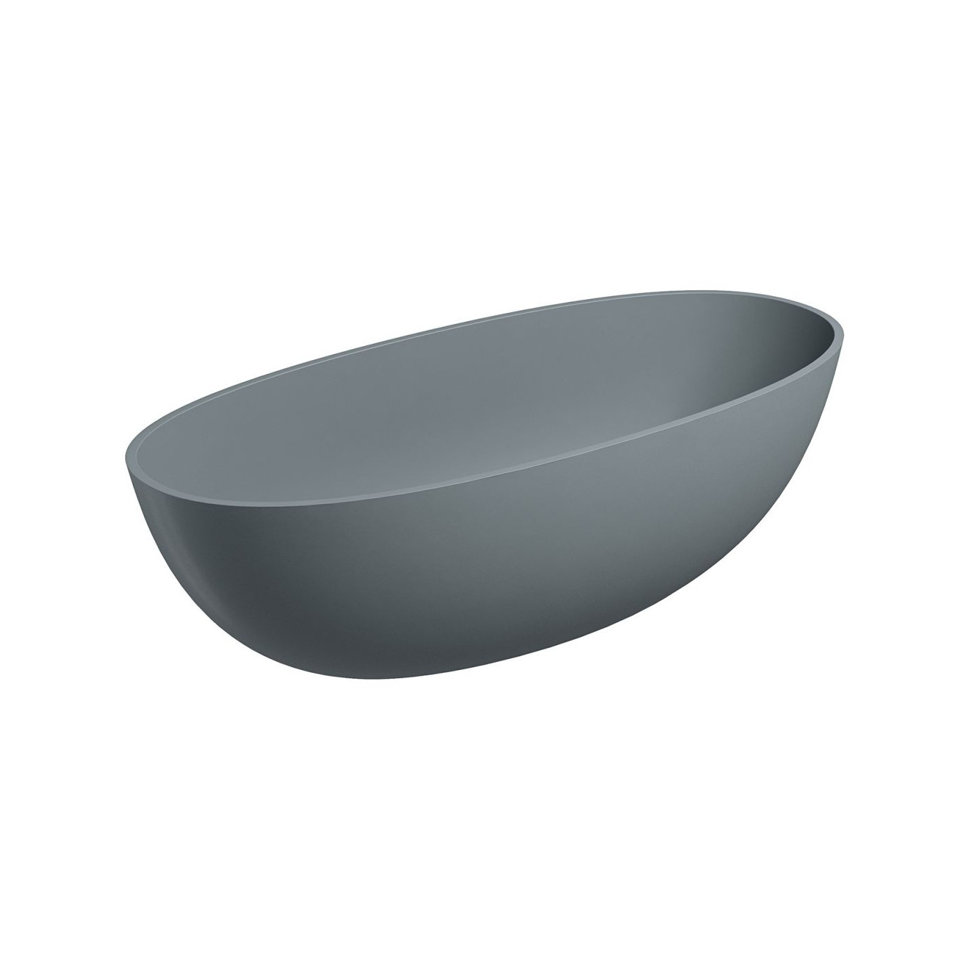 Wanna Wolnostojąca Shell Ash Grey Mat 175x78 SHELL175WWAG Omnires
