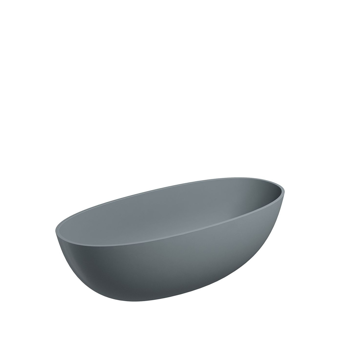 Wanna Wolnostojąca Shell Ash Grey Mat 175x78 SHELL175WWAG Omnires