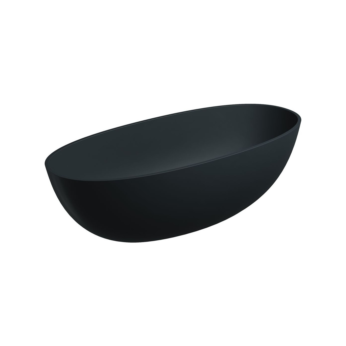 Wanna Wolnostojąca Shell Black Lava Mat 175x78 SHELL175WWBLV Omnires