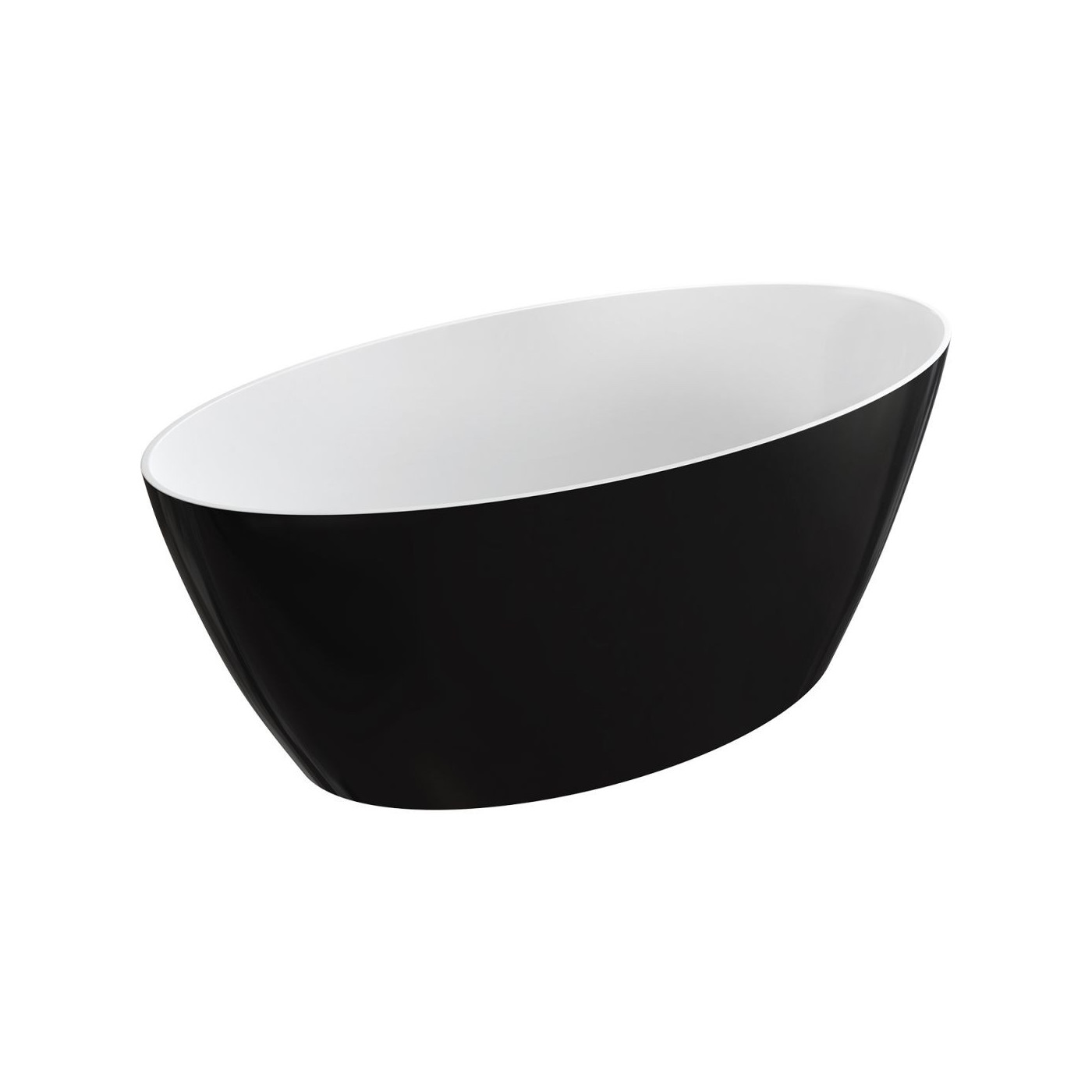 Wanna Wolnostojąca Siena Czarno-Biała 160,5x80,5 SIENAWWBCP Omnires