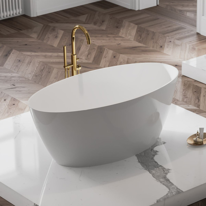 Wanna Wolnostojąca Siena Biały 160,5x80,5 SIENAWWBP Omnires
