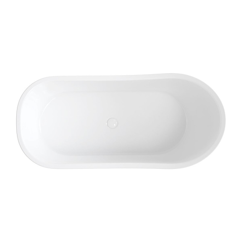 Wanna Wolnostojąca Venezia Czarno-Biała 159,5x73,2 VENEZIA159BCP Omnires