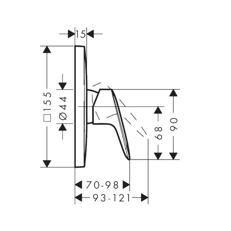 Podtynkowa Bateria Prysznicowa Logis Chrom 71605000 Hansgrohe