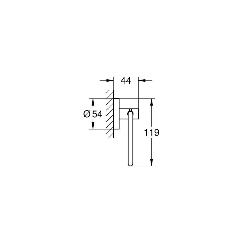 Uchwyt Na Papier Essentials Matte Black 1024722430 Grohe