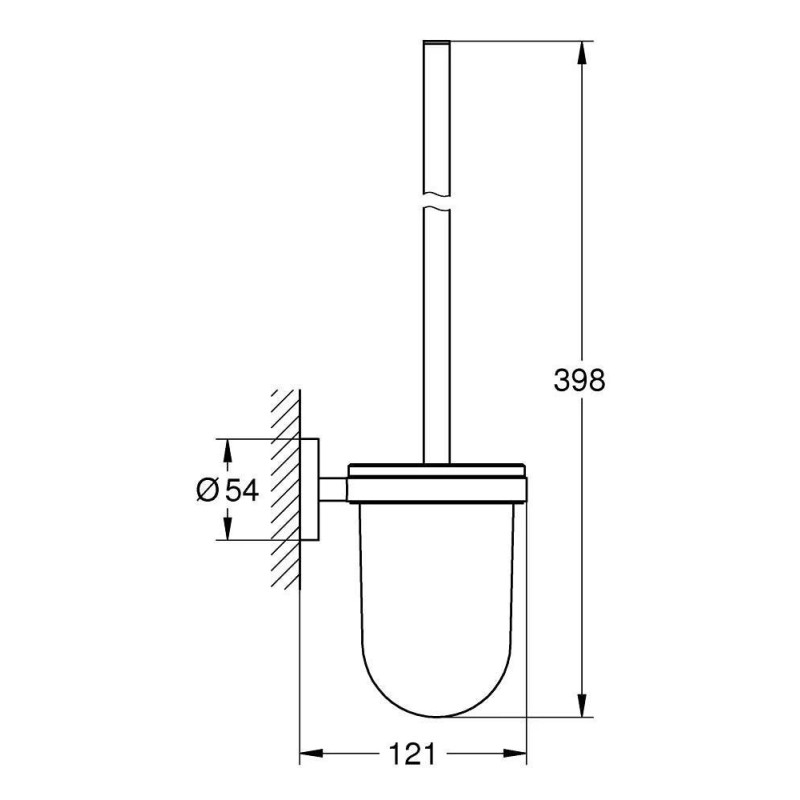 Szczotka Toaletowa Essentials Matte Black 1024682430 Grohe