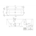 Wanna Wolnostojąca Przyścienna Architectura 170x75 UBA170ARE9CS00V 01 Villeroy&Boch