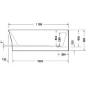 Wanna Wolnostojąca Akrylowa Durasenja Narożna Prawa 1700x800 mm 700581000000000 Duravit
