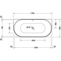 Wanna Wolnostojąca Akrylowa Durasenja Przyścienna 1700x800 mm 700582000000000 Duravit