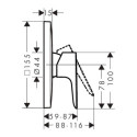 Bateria Prysznicowa Podtynkowa Talis E Czarny Mat 71765670 Hansgrohe