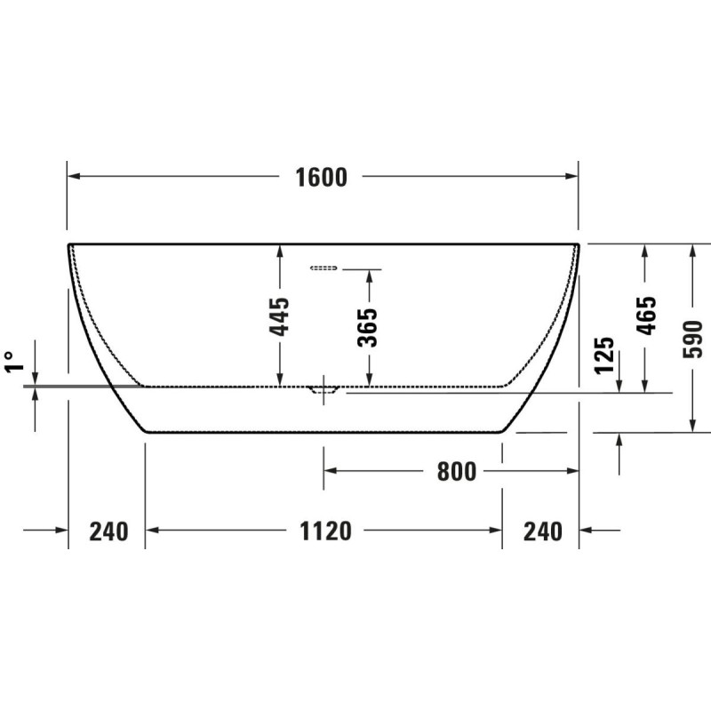 Wanna Wolnostojąca Akrylowa Durakanto 1600x750 mm 700560000000000 Duravit